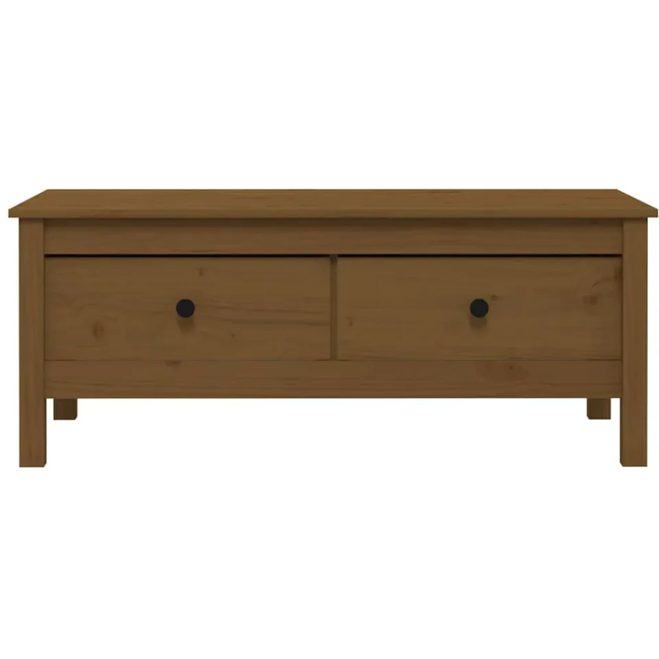 vidaXL Salontafel 100x50x40 cm massief grenenhout honingbruin bruin, foto 4