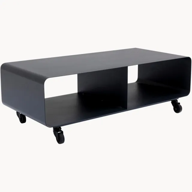 Kare Design Metalen tv-meubel Lounge M met wielen Antraciet