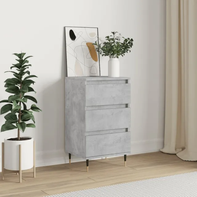 vidaXL Dressoir 40x35x70 cm bewerkt hout betongrijs grijs, foto 2