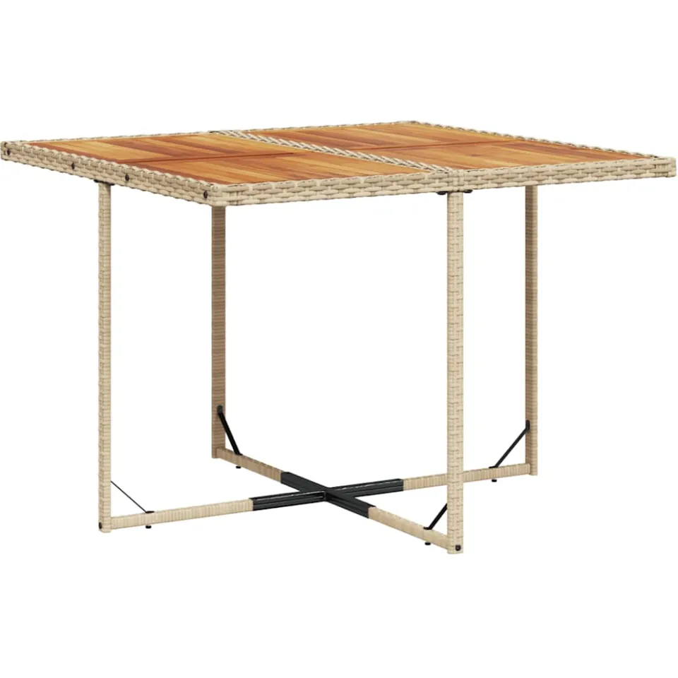 vidaXL 9-delige Tuinset met kussens poly rattan beige, foto 3
