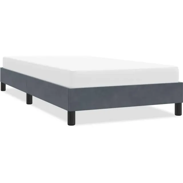 vidaXL Bedframe zonder matras 80x220 cm fluweel donkergrijs
