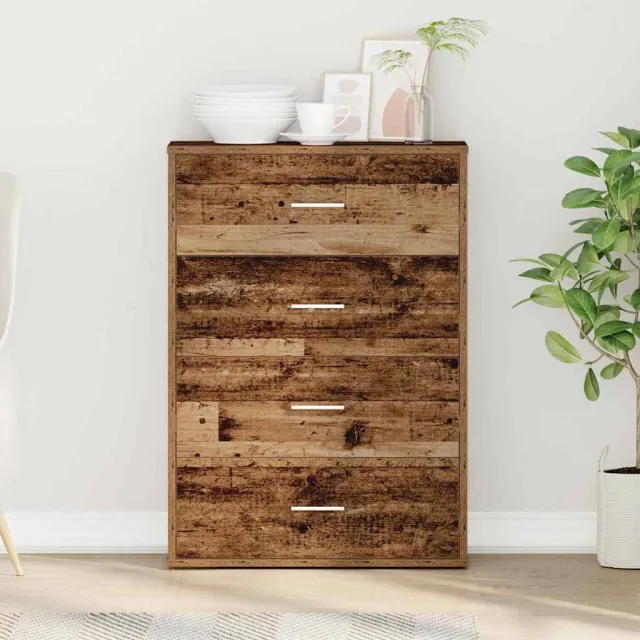 vidaXL Dressoir Oudhout 60 x 31 x 84 cm Bewerkt hout Bruin