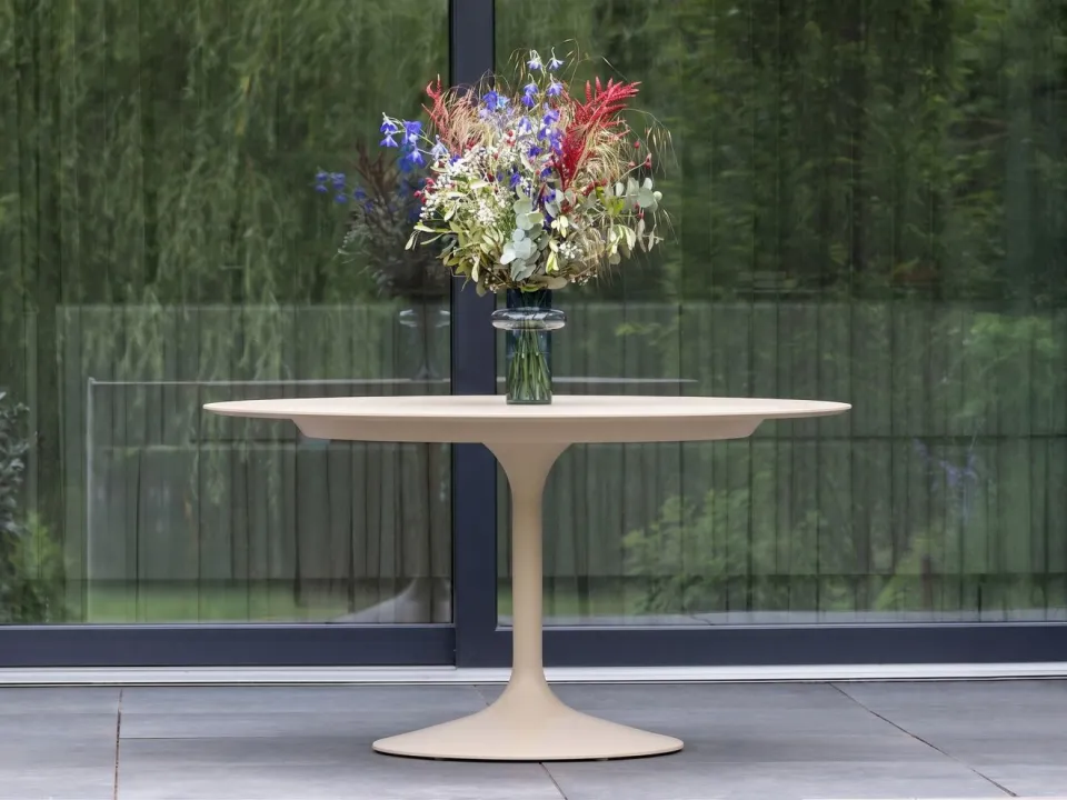 Suns Nova dining tuintafel ø 120cm (h: 75cm) taupe, foto 3