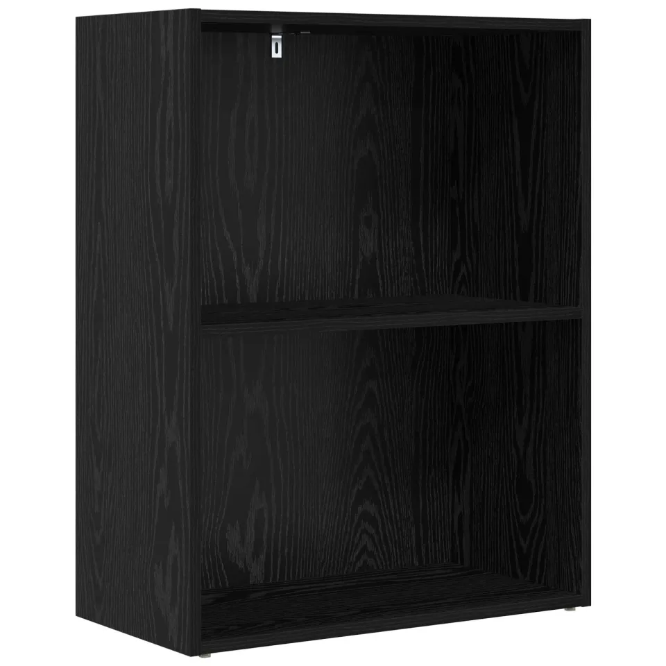 vidaXL Boekenkast 60 x 30 x 76.5 cm Zwart Eiken, foto 3