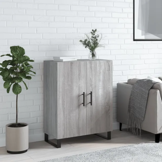 vidaXL Dressoir 69,5x34x90 cm bewerkt hout grijs sonoma eikenkleurig, foto 2