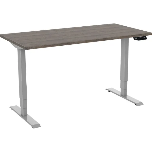 Game Hero Marvel Bureau Elektrisch Verstelbaar 2 Motorig - 140x80cm - Grijs Frame - Logan Eiken Blad