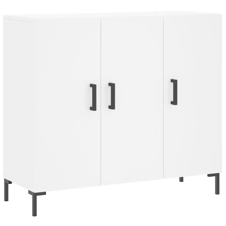 vidaXL Dressoir 90x34x80 cm bewerkt hout wit, foto 3