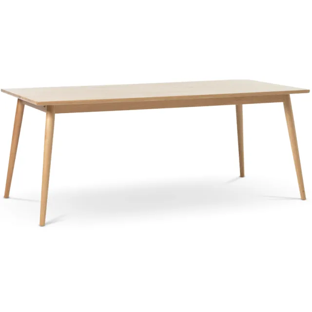 Olivine Boas verlengbare houten eettafel naturel - 190 x 90 cm Bruin