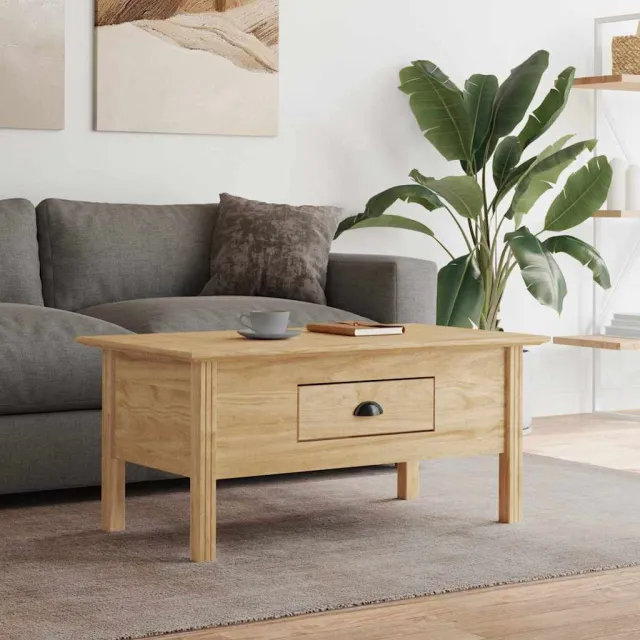vidaXL Salontafel BODO Honingbruin 100 x 55 x 46 cm Bewerkt hout bruin, foto 2