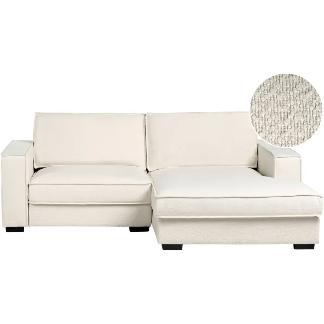 Beliani KOLDING - Hoekbank - Lichtbeige - Linkszijdig - Bouclé