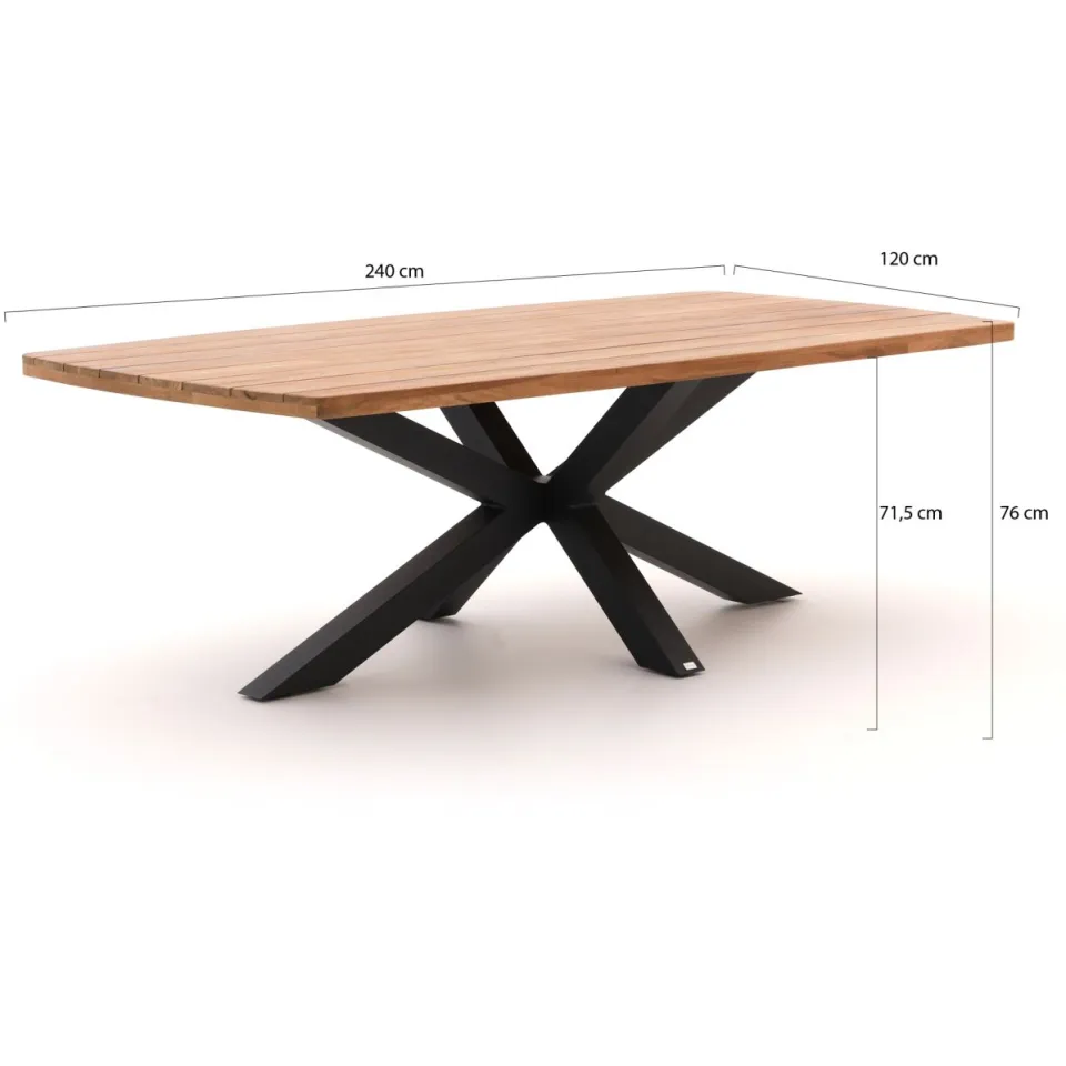 Bellagio tuinmeubelen Bellagio Mineo/Induno Deens Ovaal 240cm dining tuinset 7-delig bruin, foto 3