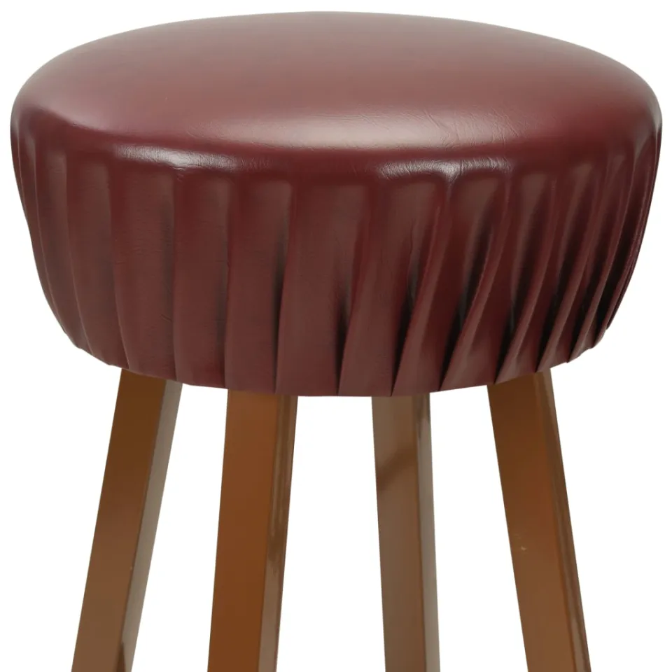 vidaXL Barstoelen 2 st kunstleer bruin, foto 4