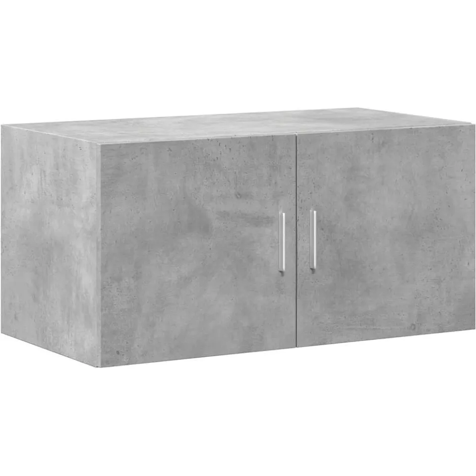 vidaXL Opbergkast 80x42,5x225 cm bewerkt hout betongrijs grijs, foto 3