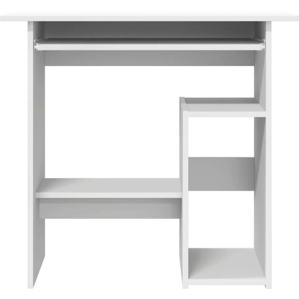 vidaXL Bureau 80x45x74 cm bewerkt hout wit, foto 4