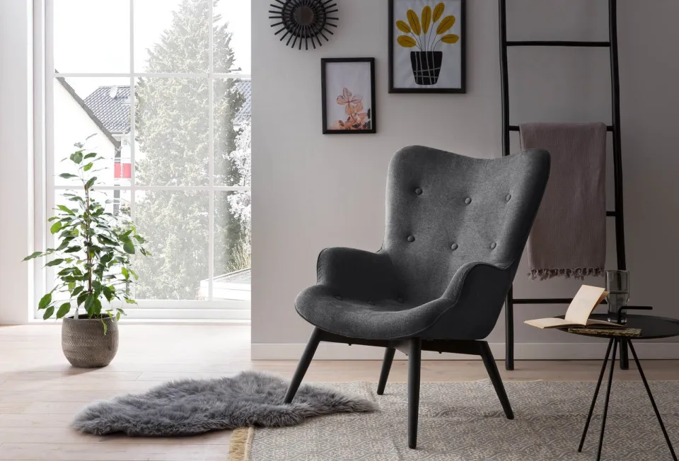 fauteuil Lisanne donkergrijs grijs, foto 5