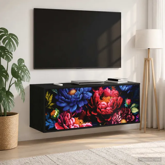 vidaXL Wandgemonteerd tv-meubel KIEL 102 x 33 x 40 cm Zwart eiken, foto 2