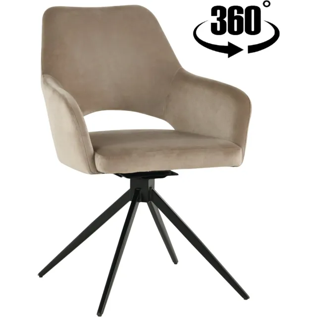 ExitoDesign ERIM Serie - Bureaustoel - Velvet Bekleding - Beige - Ergonomische Armleuningen Beige;Zwart