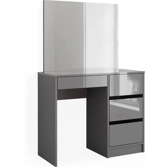 Vicco Kaptafel Sherry, Grijs, 90 cm met spiegel