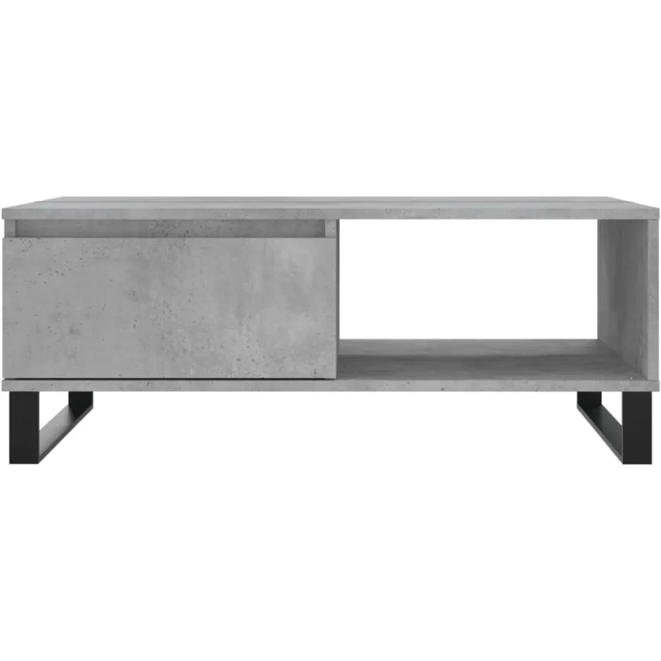 vidaXL Salontafel 90x60x35 cm bewerkt hout betongrijs