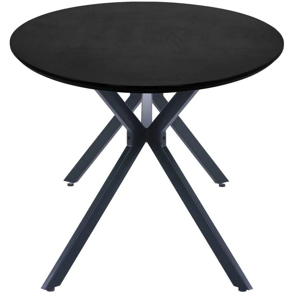 WOOOD Bruno Eettafel Ovaal - Mdf - Zwart - 75x220x100, foto 3