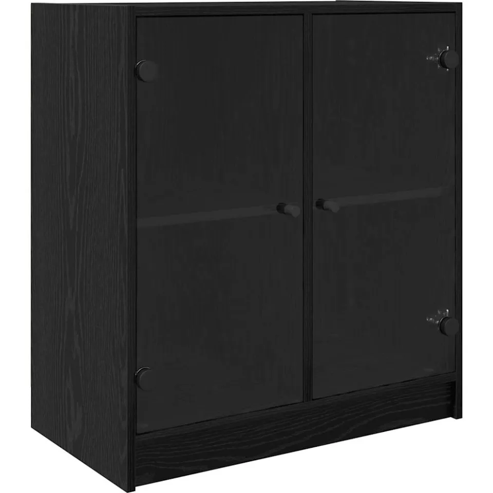 vidaXL Bijzetkast Zwart Eiken 68 x 37 x 75,5 cm Bewerkt hout, foto 3