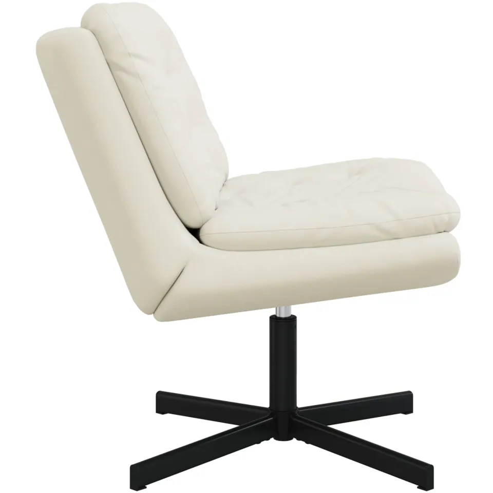 vidaXL Draaibare Relaxstoel Crème 63 x 75 x 76 cm Fluweel, foto 3