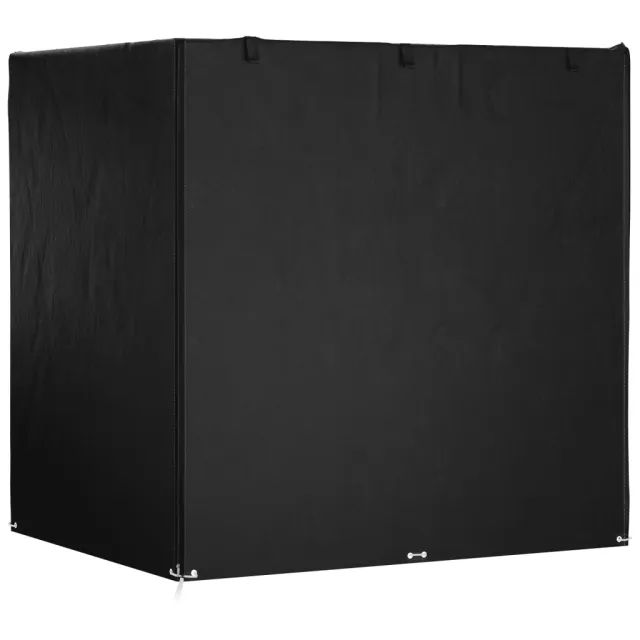 vidaXL Schommelbankhoes met 12 oogjes 220x177x220 cm polyetheen Zwart