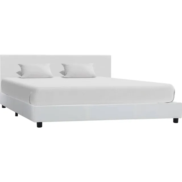 vidaXL Bedframe kunstleer wit 140x200 cm