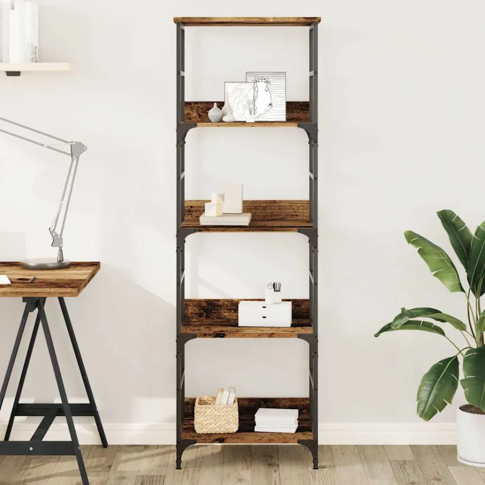 vidaXL Boekenkast 50x33x153 cm bewerkt hout oud houtkleurig bruin, foto 2
