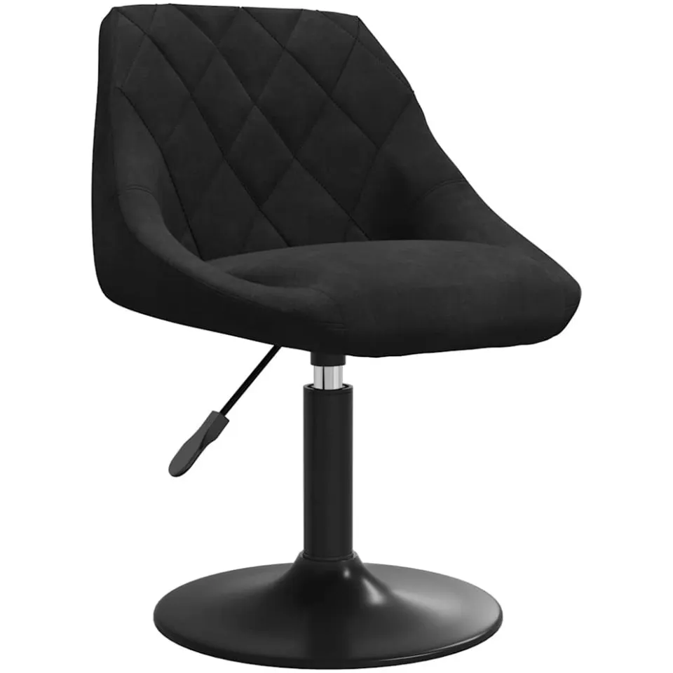 vidaXL Eetkamerstoelen draaibaar 4 st fluweel zwart