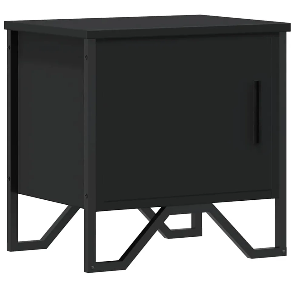 vidaXL Nachtkastje 40x30x40 cm spaanplaat zwart
