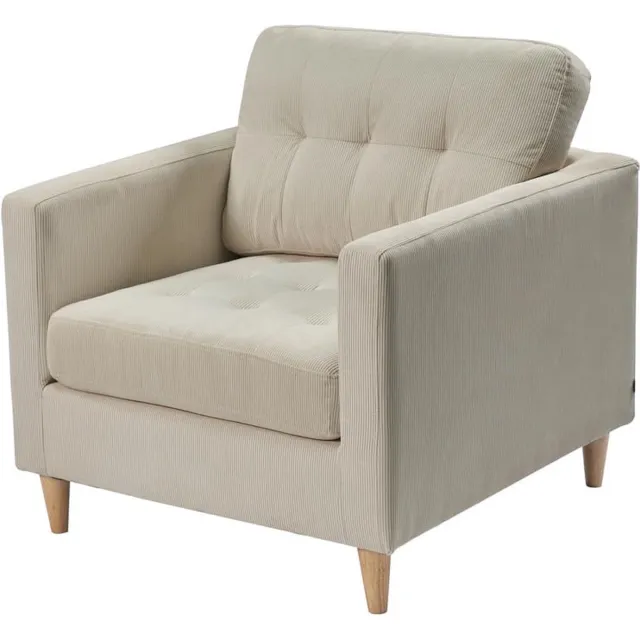 House Nordic Marino fauteuil fluweel zandkleurig.