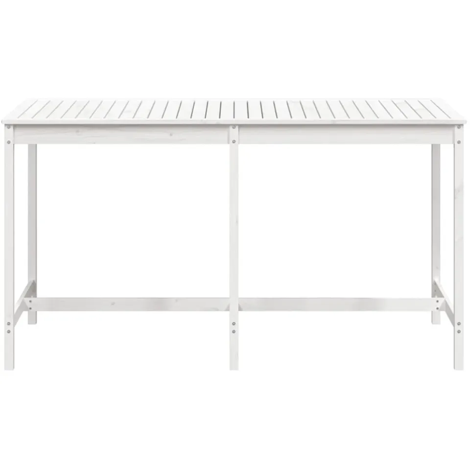 vidaXL Tuintafel 203,5x90x110 cm massief grenenhout wit, foto 4