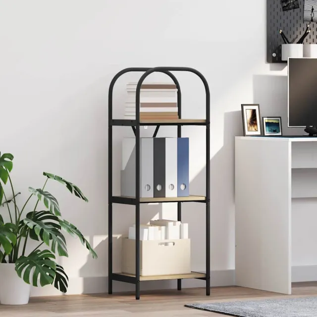 vidaXL Boekenkast 3-laags 40 x 30 x 109 cm Bewerkt hout Sonoma Eiken Bruin