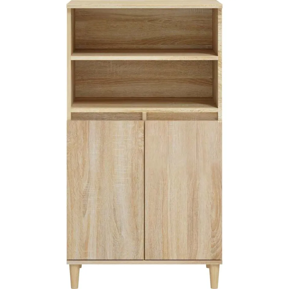 vidaXL Hoge kast Sonoma Eiken 60 x 36 x 110 cm Bewerkt hout, foto 4