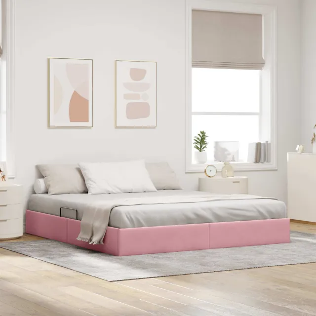 vidaXL Ottoman Bedframe Roze 180 x 200 cm Fluweel