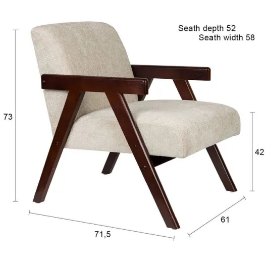 Housecraft Living fauteuil Panadero bruin, foto 3