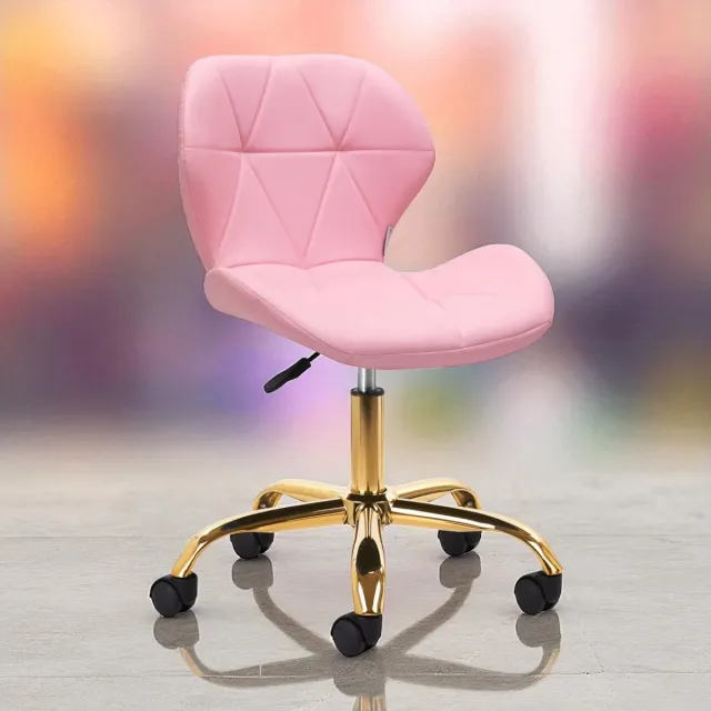 Mega Beauty Shop Werkstoel Roze -goud Werkstoel, kruk, kruk met rugleuning,