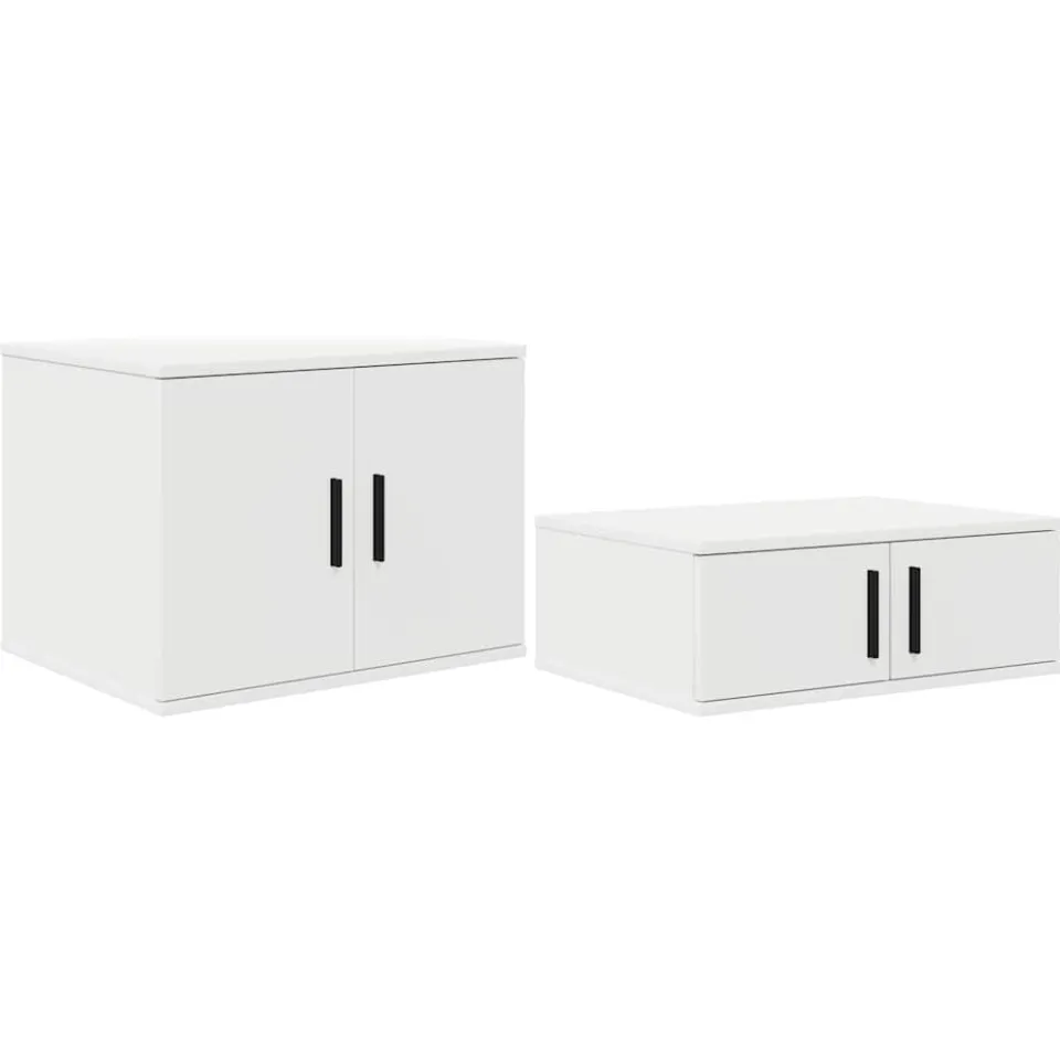 vidaXL Opbergkast 2 st Wit 108 x 41 x 40 cm Bewerkt hout, foto 3