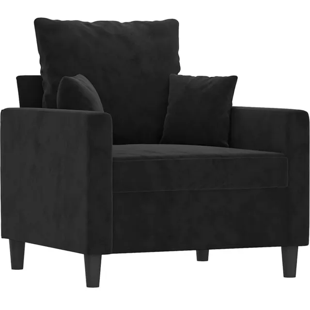 vidaXL Fauteuil - 60 - cm - fluweel - zwart