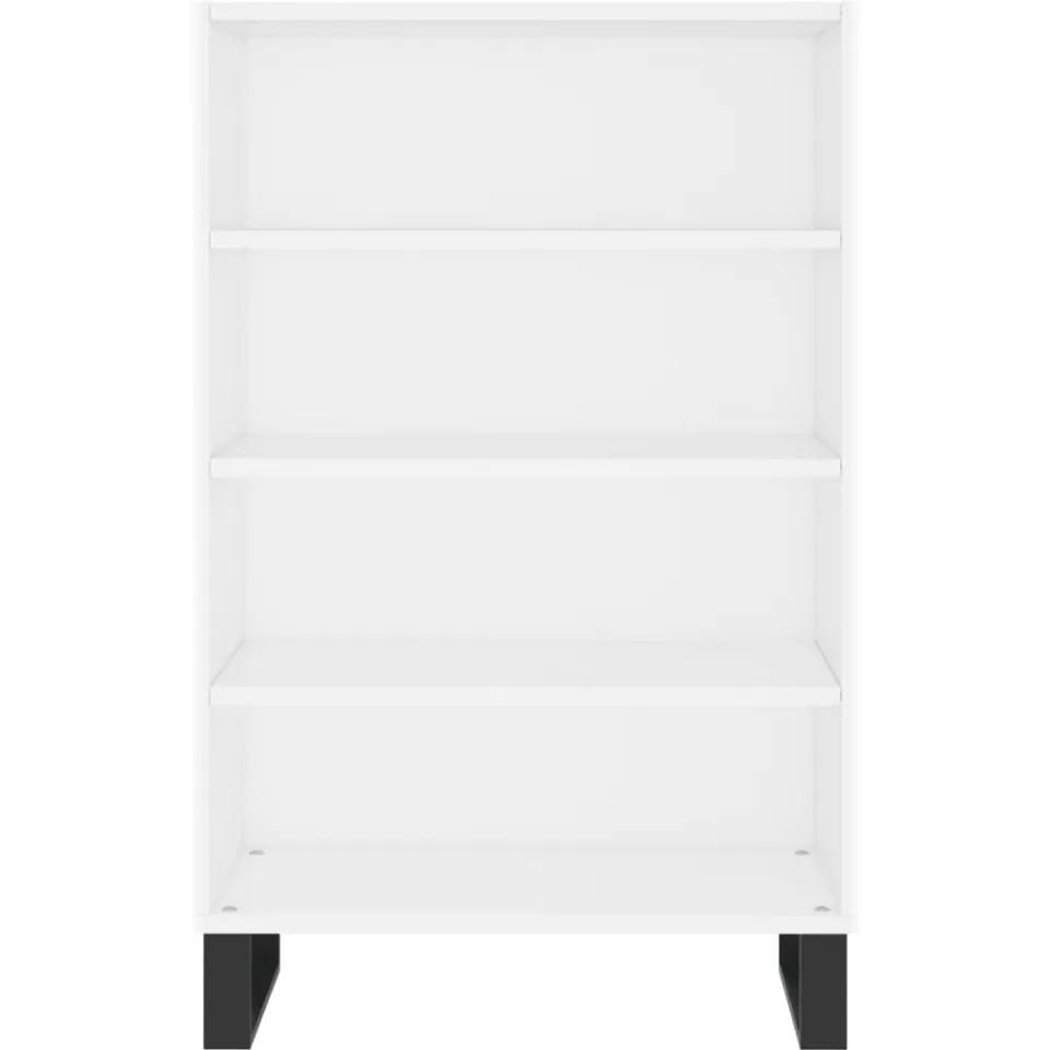 vidaXL Hoge kast 57x35x90 cm bewerkt hout wit