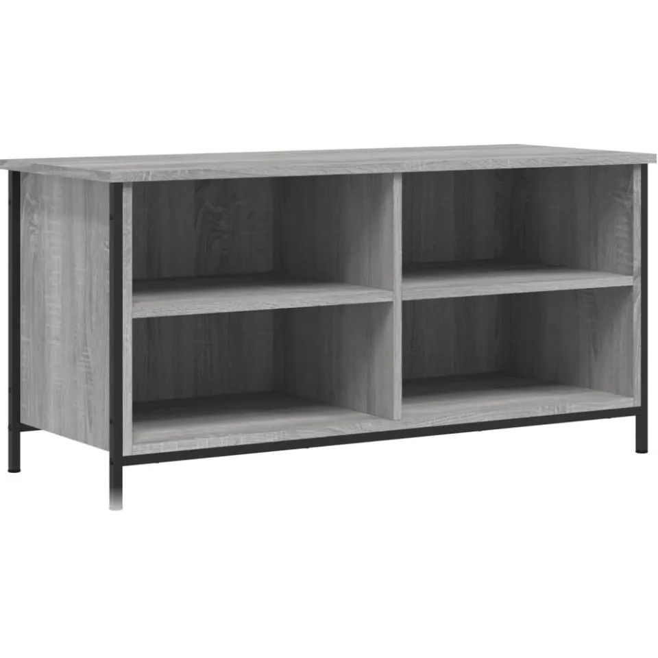 vidaXL Tv-meubel 100x40x50 cm bewerkt hout grijs sonoma eikenkleurig, foto 3