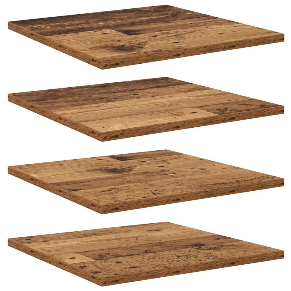 vidaXL Boekenplank Bord 3-laags 4 st 40 x 40 x 1,5 cm Bewerkt hout Bruin