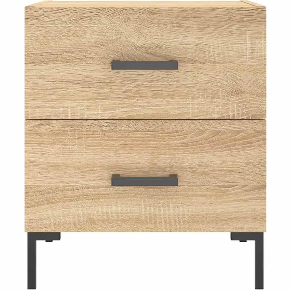 vidaXL Nachtkastjes 2 st 40x35x47,5 cm bewerkt hout sonoma eikenkleur, foto 4