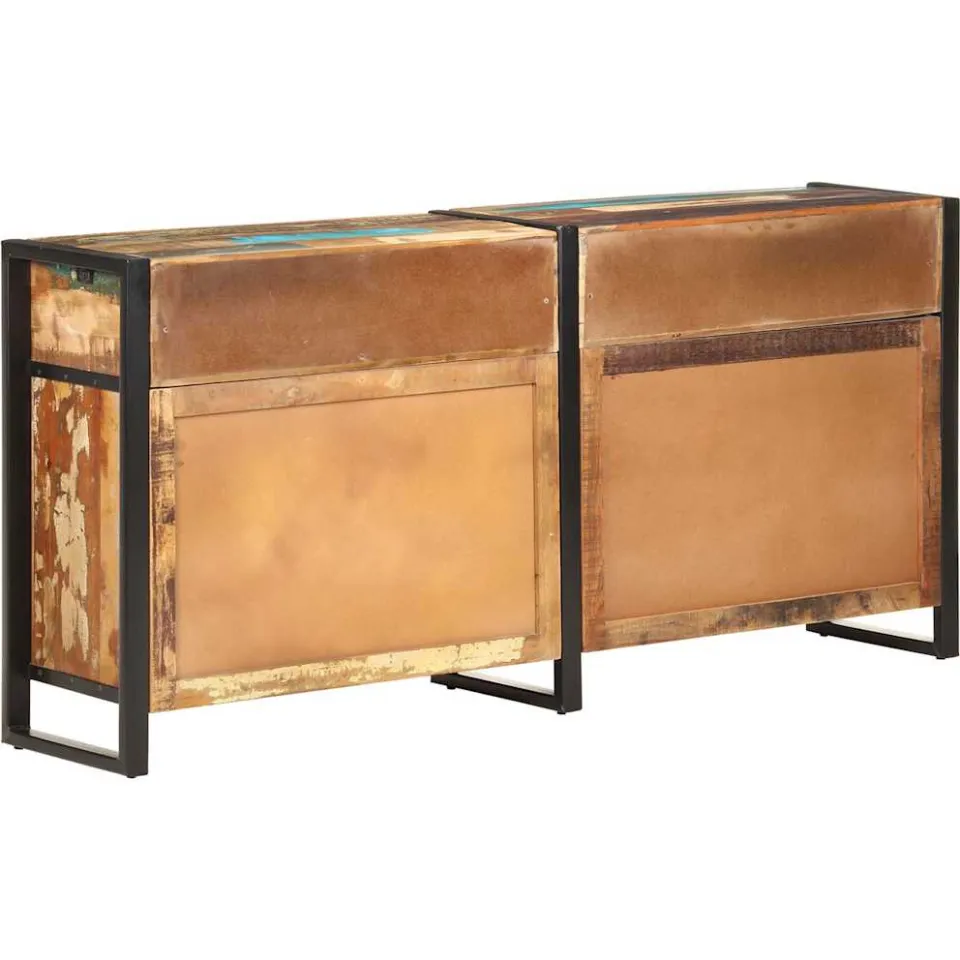 vidaXL Dressoir 172x35x80 cm massief gerecycled hout bruin, foto 4