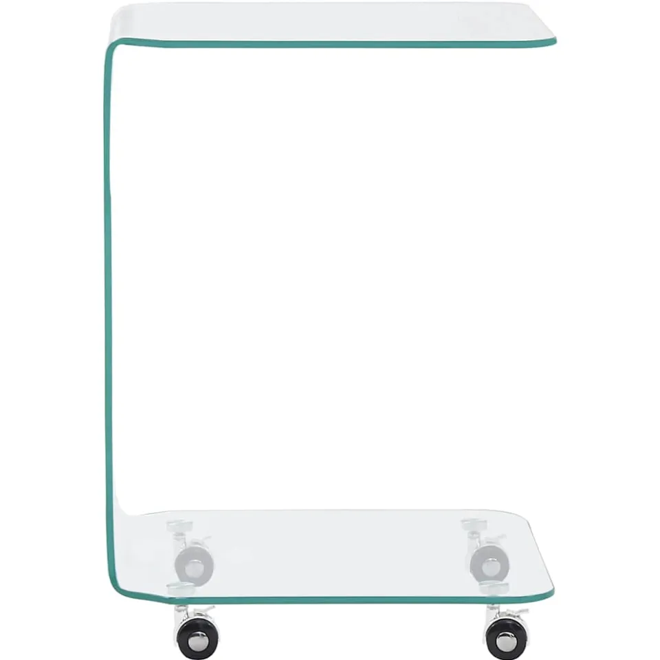 vidaXL Salontafel 45x40x63 cm gehard glas rood, foto 3