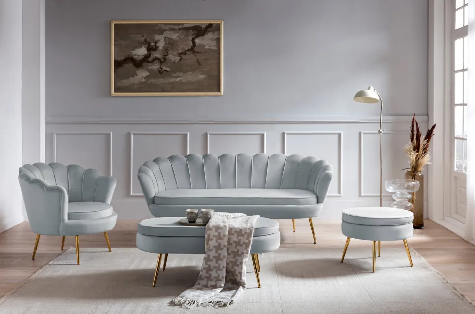 fauteuil Chanelle lichtgrijs grijs, foto 5