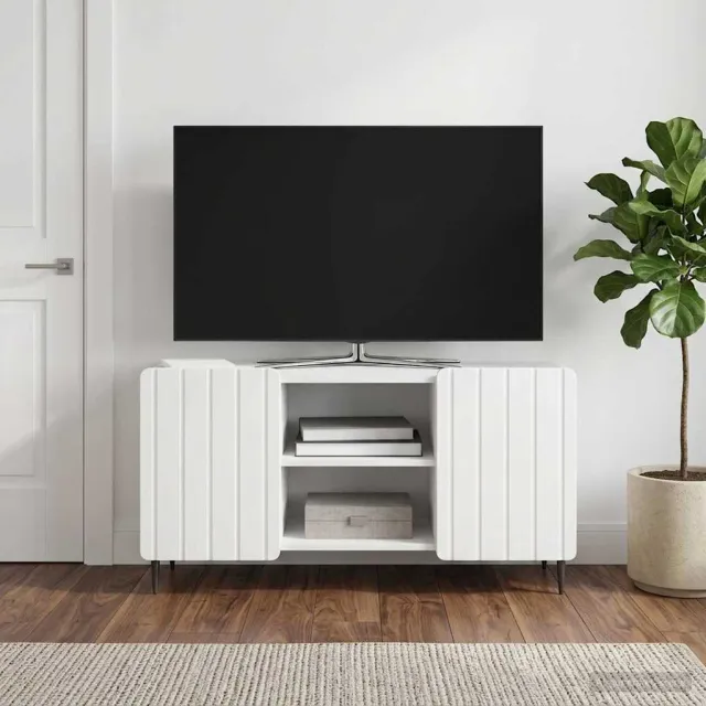 vidaXL TV-kast 102 x 34,5 x 52 cm Hoogglans Wit Bewerkt hout