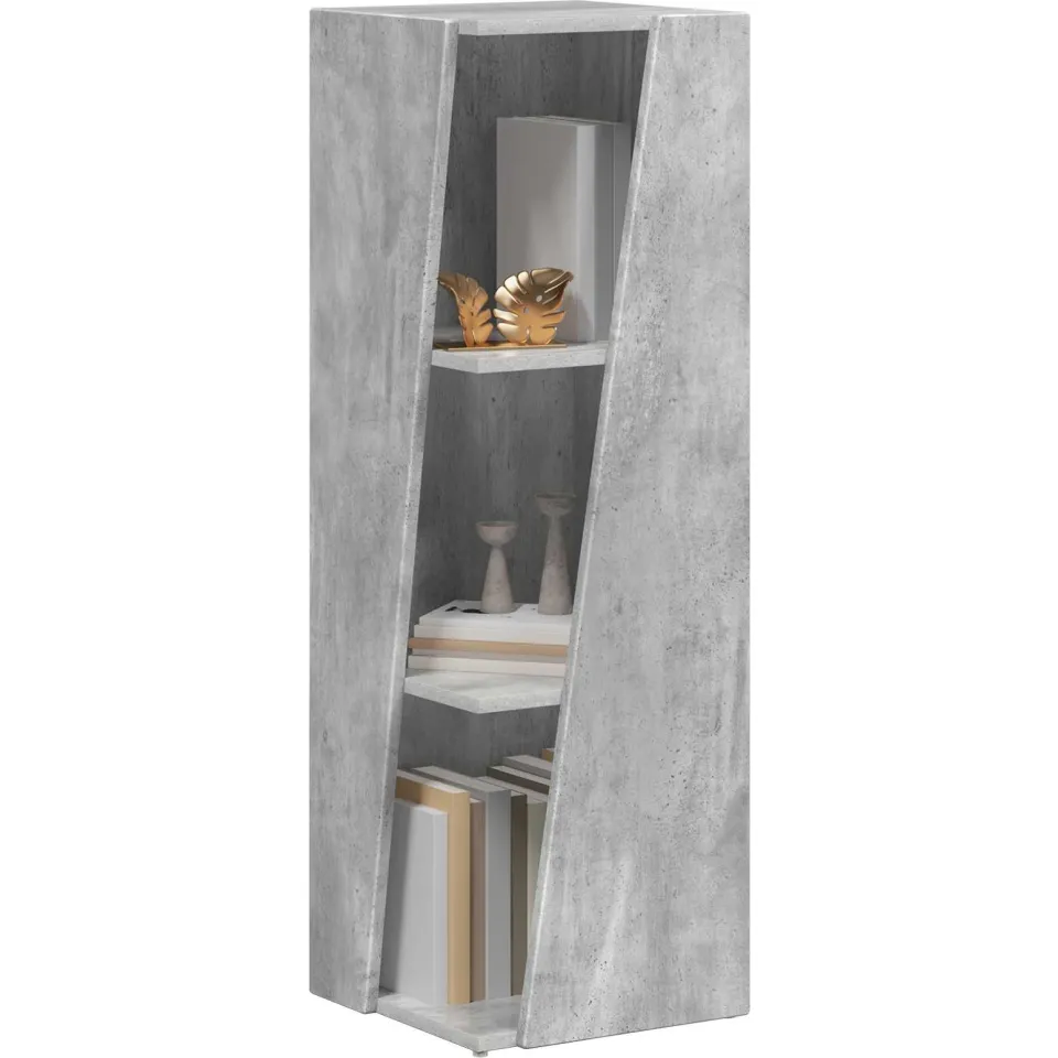 vidaXL Zijplank 33 x 32 x 100,5 cm Bewerkt hout Beton Grijs