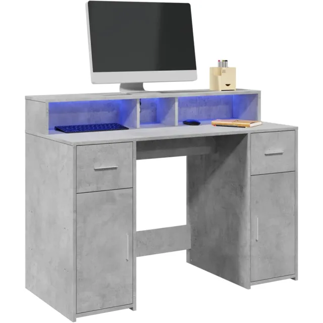 vidaXL Desk Betongrijs 120 x 55 x 91 cm Engineered wood